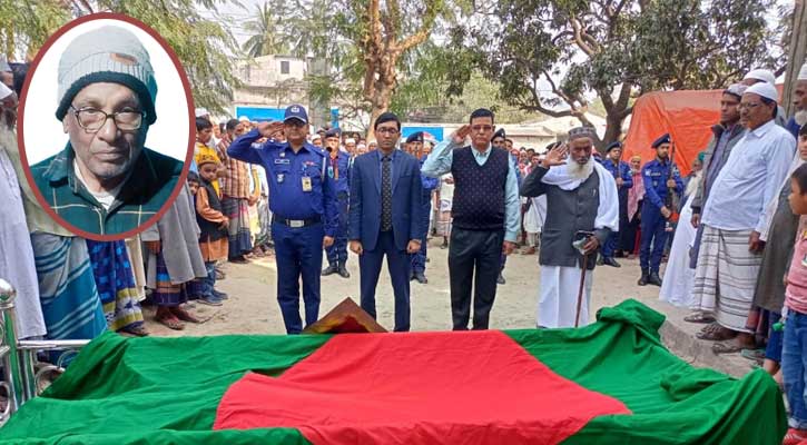 বীর মুক্তিযোদ্ধা ও সাংবাদিক গোলাম মোস্তফা মন্টুকে রাষ্ট্রীয় মর্যদায় দাফন