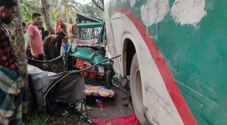 নান্দাইলে ইজিবাইক ও বাসের সংঘর্ষে নিহত ১ আহত ৯