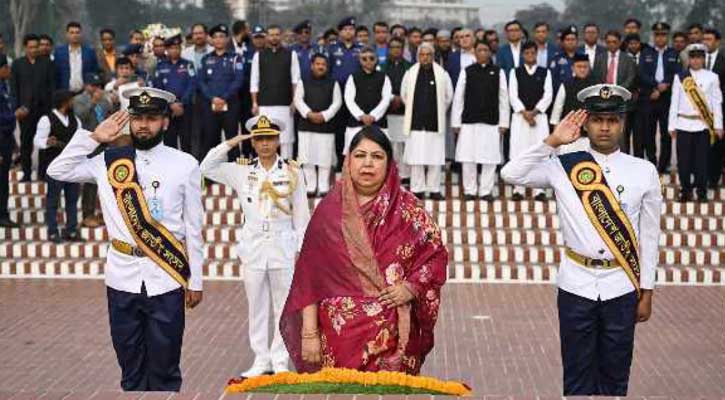 স্পিকার পুনঃনির্বাচিত হওয়ায়  জাতীয় স্মৃতিসৌধে  শ্রদ্ধাঞ্জলী