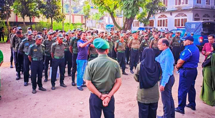 নান্দাইলে আনসার ও ভিডিপি সদস্যগণের সাথে ইউএনওর ব্রিফিং