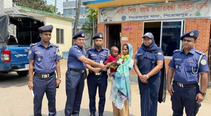 ঢাকা থেকে অপহৃত শিশু পিরোজপুরে উদ্ধার, গ্রেফতার- ১