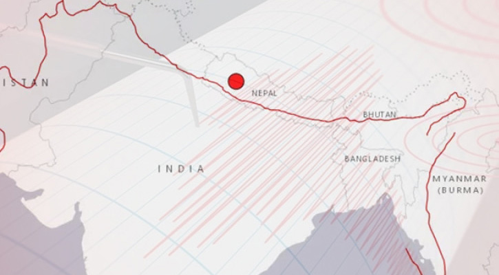 শক্তিশালী ভূমিকম্পে কেঁপে উঠেছে নেপাল