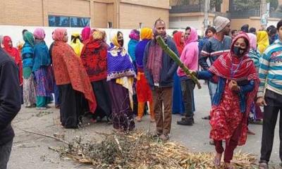 গাজীপুরে কারখানা শ্রমিকদের বিক্ষোভ, মহাসড়কে যানজট