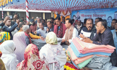 মান্দায় অসহায় ও শীতার্তদের মাঝে শীতবস্ত্র বিতরণ