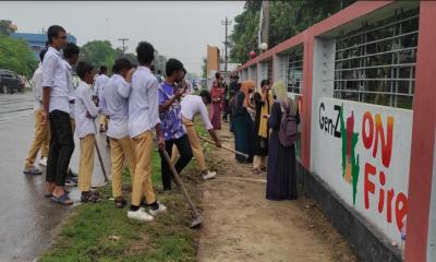 কালাইয়ে ছাত্রসমাজের উদ্যোগে পরিচ্ছন্নতা অভিযান