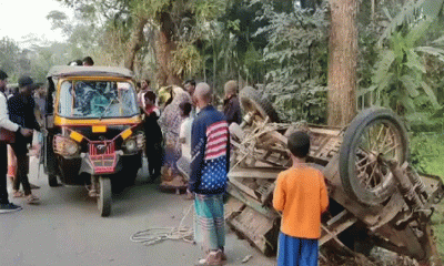 বাউফলে টমটম নিয়ন্ত্রণ হারিয়ে চালক নিহত, আহত ২