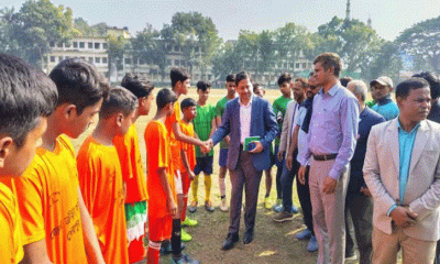 শেরপুরে ফুটবল খেলোয়াড় বাছাই প্রতিযোগিতা অনুষ্ঠিত 