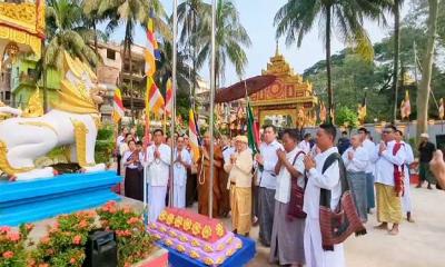 ব্যাপক উৎসাহ উদ্দীপনায় বান্দরবানে পালিত হচ্ছে প্রবারণা পূর্ণিমা