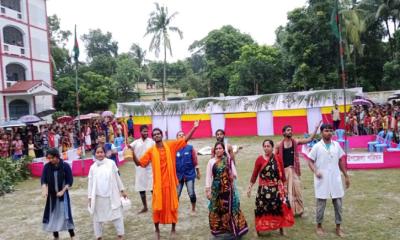 শিবচরে বন্যার পূর্বাভাস আগাম সাড়াদান মাঠ মহড়া কর্মসূচি অনুষ্ঠিত