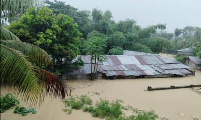 খাগড়াছড়িতে পাহাড়ি ঢলে শতাধিক পরিবার পানিবন্দি