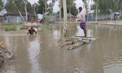 লালমনিরহাটে বন্যা পরিস্থিতির উন্নতি, কমেনি দূর্ভোগ