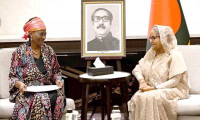 প্রধানমন্ত্রীর সঙ্গে জাতিসংঘের আন্ডার সেক্রেটারি নাতালিয়ার সাক্ষাৎ