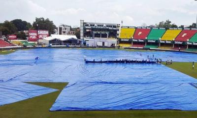 বষ্টিতে কানপুর টেস্টে টসে বিলম্ব