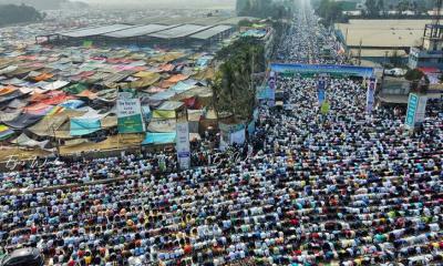 তুরাগ তীরে লাখো মুসল্লির জুমার নামাজ আদায়