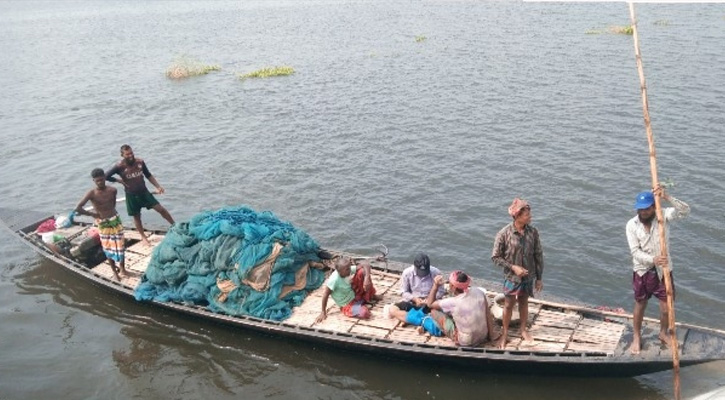 উল্লাপাড়ায় নিষেধাজ্ঞা অমান্য করে চলছে বাদাই জালে মাছ ধরা ও বিক্রি