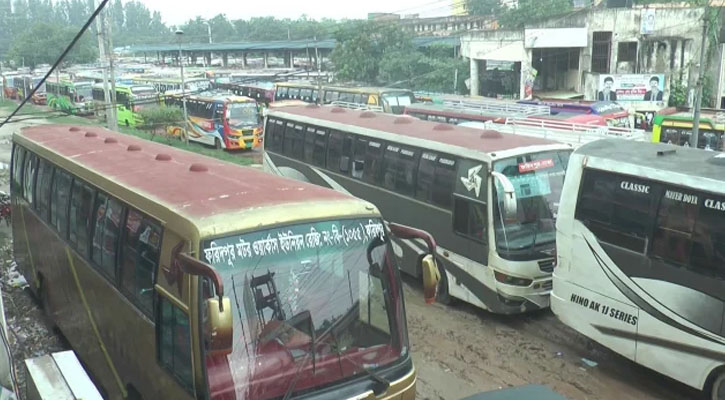 ফরিদপুর থেকে সব রুটে বাস চলাচল বন্ধ