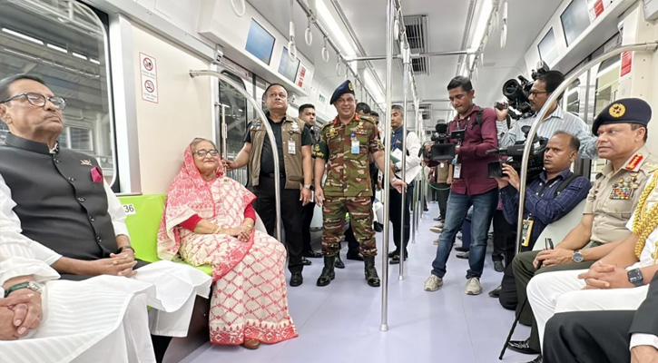 মেট্রোরেল: আগারগাঁও থেকে মতিঝিলে, যাত্রী প্রধানমন্ত্রী