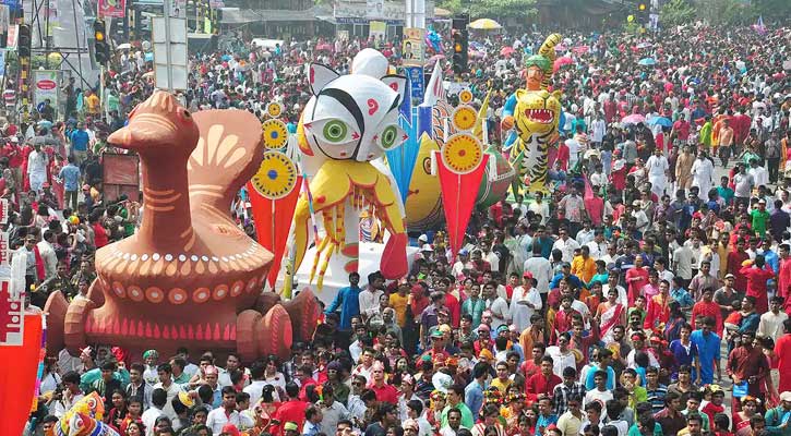 ১৪ এপ্রিল সকাল ৯টা ১৫ মিনিটে শুরু মঙ্গল শোভাযাত্রা