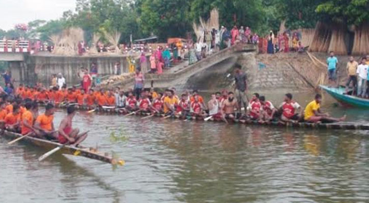 কাশিয়ানীর কুমার নদে  অনুষ্ঠিত হলো নৌকাবাইচ