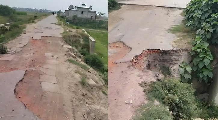 নাসিরনগরের ধরমন্ডল সড়কের বেহাল দশা, ভোগান্তি চরমে